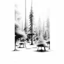 Forest tattoo design idea