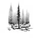 Forest tattoo design idea