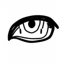 sharingan with straw hat tattoo design idea