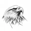 bald eagle holding an olive branch tattoo design idea