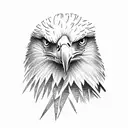 bald eagle holding an olive branch tattoo design idea