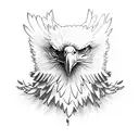 bald eagle holding an olive branch tattoo design idea
