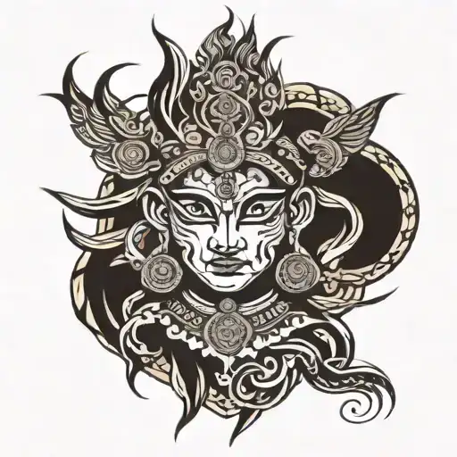 tribal tattoo hindu mythology tattoo design idea