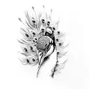 Peacock tattoo design idea