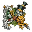fighting irish  Construction  tattoo design idea