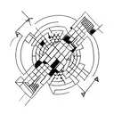 three arrows passing through the ring tattoo design idea