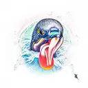 cormorant tattoo design idea