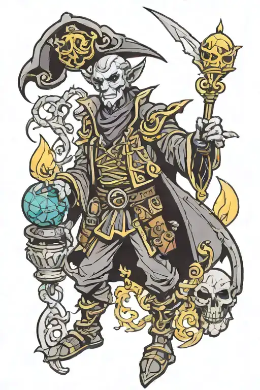 warlock from DnD tattoo design idea