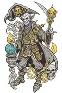 warlock from DnD tattoo design idea