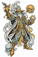 warlock from DnD tattoo design idea