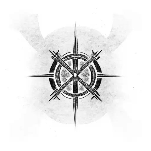 nordic runes and crows tattoo design idea