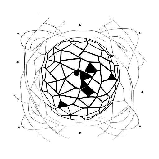 mirror ball tattoo design idea