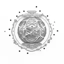 mirror ball tattoo design idea