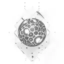 mirror ball tattoo design idea