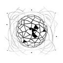 mirror ball tattoo design idea