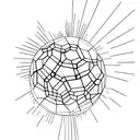 mirror ball tattoo design idea