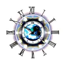 A clock with intricate earth elements forming the face tattoo design idea