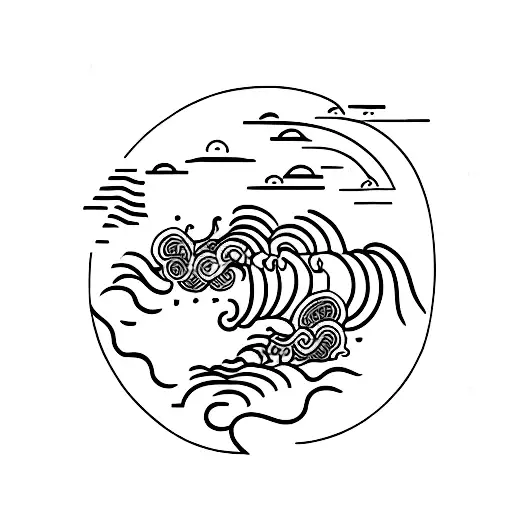 chine house  tattoo design idea