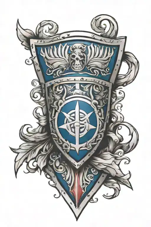haitian shield tattoo design idea