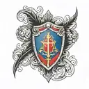 haitian shield tattoo design idea