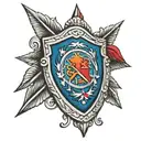 haitian shield tattoo design idea