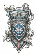 haitian shield tattoo design idea