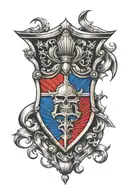 haitian shield tattoo design idea