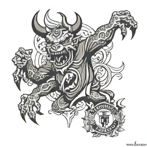 manchester united devil tattoo design idea