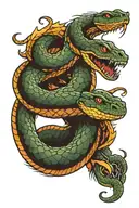join or die snake coiled tattoo design idea