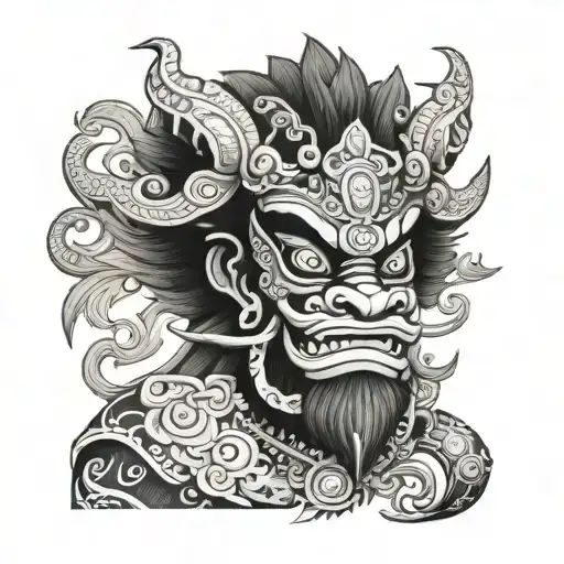 Balinese Barong tattoo design idea