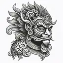 Balinese Barong tattoo design idea