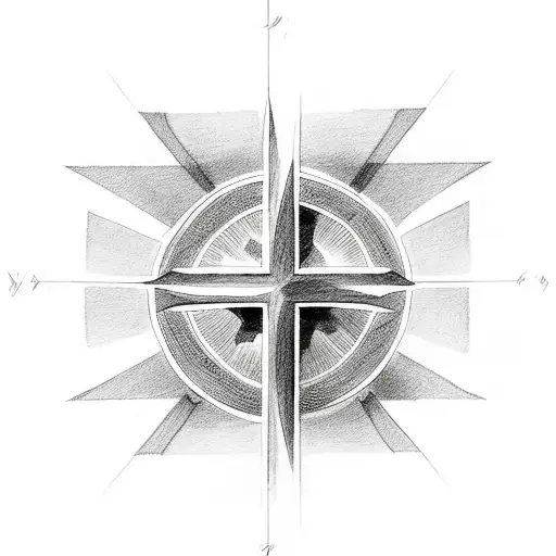 Christian Cross with Philippians 4:13 bible verse inside  tattoo design idea