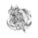 anime dragonball  tattoo design idea