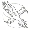 thunderbird flying tattoo design idea