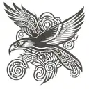 thunderbird flying tattoo design idea