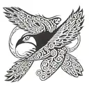 thunderbird flying tattoo design idea