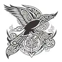 thunderbird flying tattoo design idea