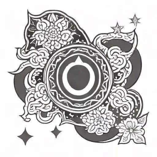 Laos flag tattoo design idea