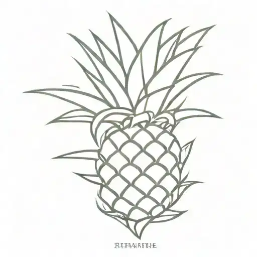 pineapple tattoo design idea