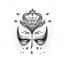 two theatrical masks could appear, one smiling and the other sad, tattoo design idea