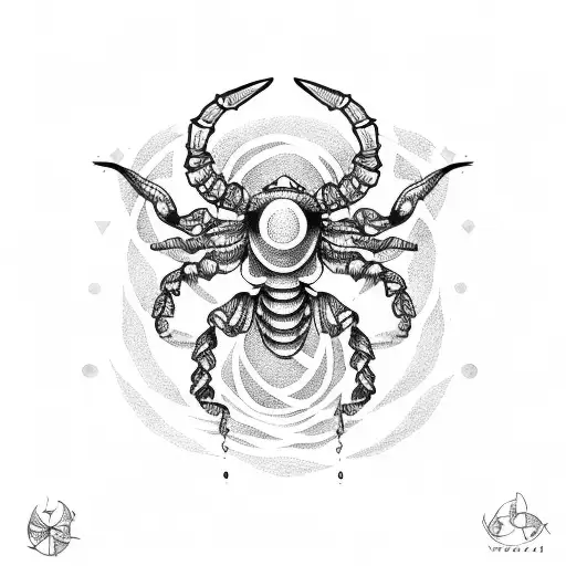 scorpio virgo cancer zodiac tattoo design idea