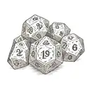 d20 dice tattoo design idea