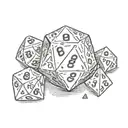 d20 dice tattoo design idea