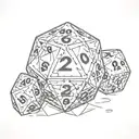 d20 dice tattoo design idea