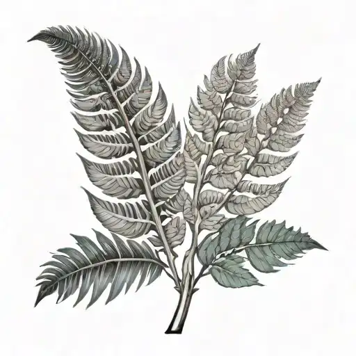 new zealand silver fern tattoo design idea