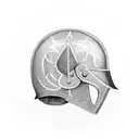 Knight helmet  tattoo design idea