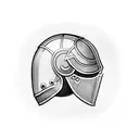 Knight helmet  tattoo design idea