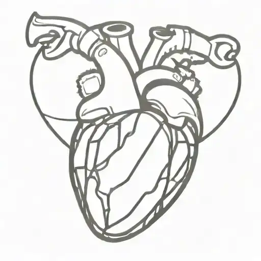 American Idiot heart grenade tattoo design idea