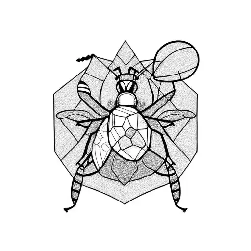honeybee riding on the back of a chipmunk tattoo design idea