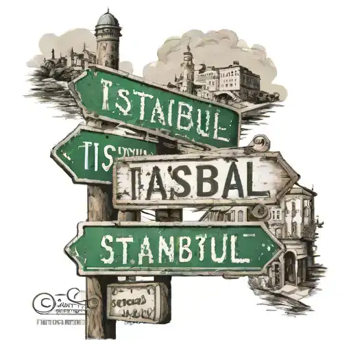 istanbul rascal street sign tattoo design idea